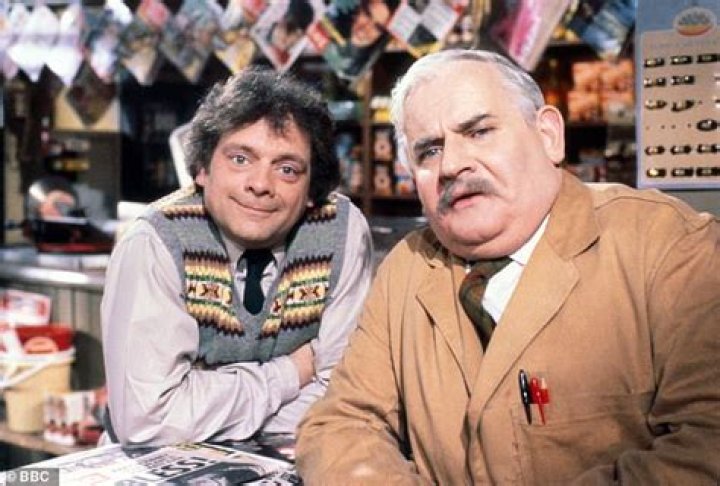 Sir David, pictured playing&nbsp;Granville alongside Ronnie Barker in the sitcom Open All Hours in 1973